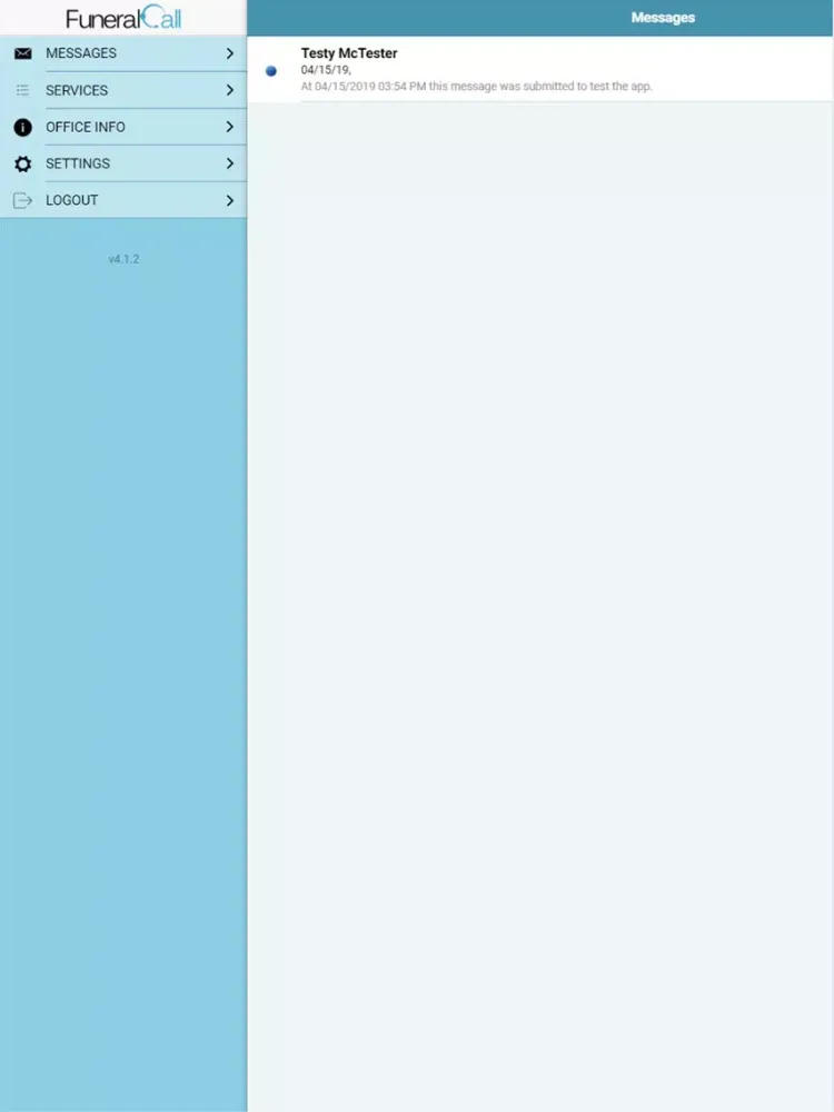 Screenshot di FuneralCall On The Go iPad 