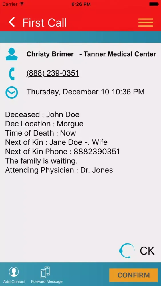 Screenshot di FuneralCall On The Go