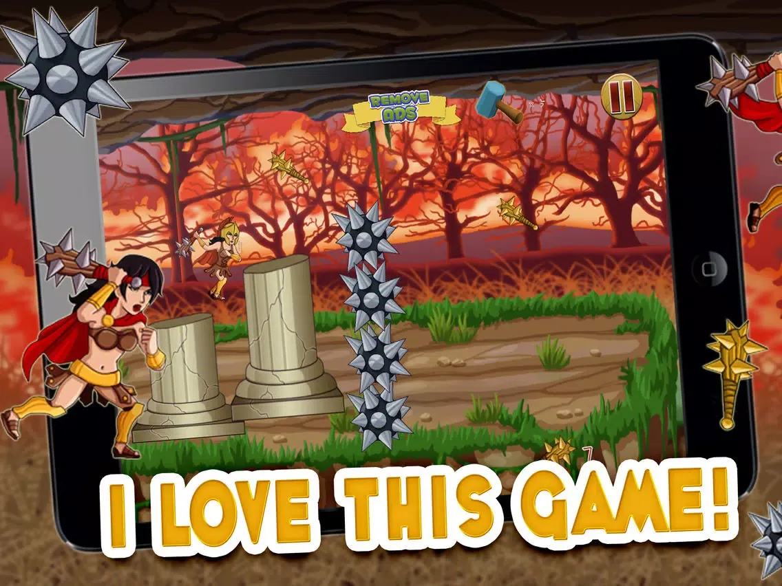 Battle Girl Blitz to Escape the Fire Island Gods - FREE Game! iPad 应用截图