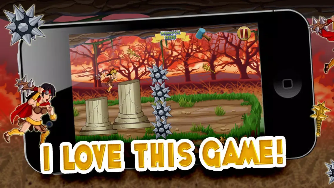 Battle Girl Blitz to Escape the Fire Island Gods - FREE Game!应用截图