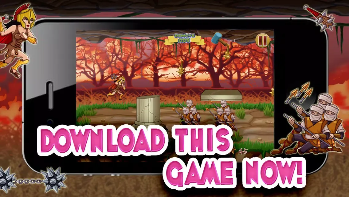 Battle Girl Blitz to Escape the Fire Island Gods - FREE Game!应用截图