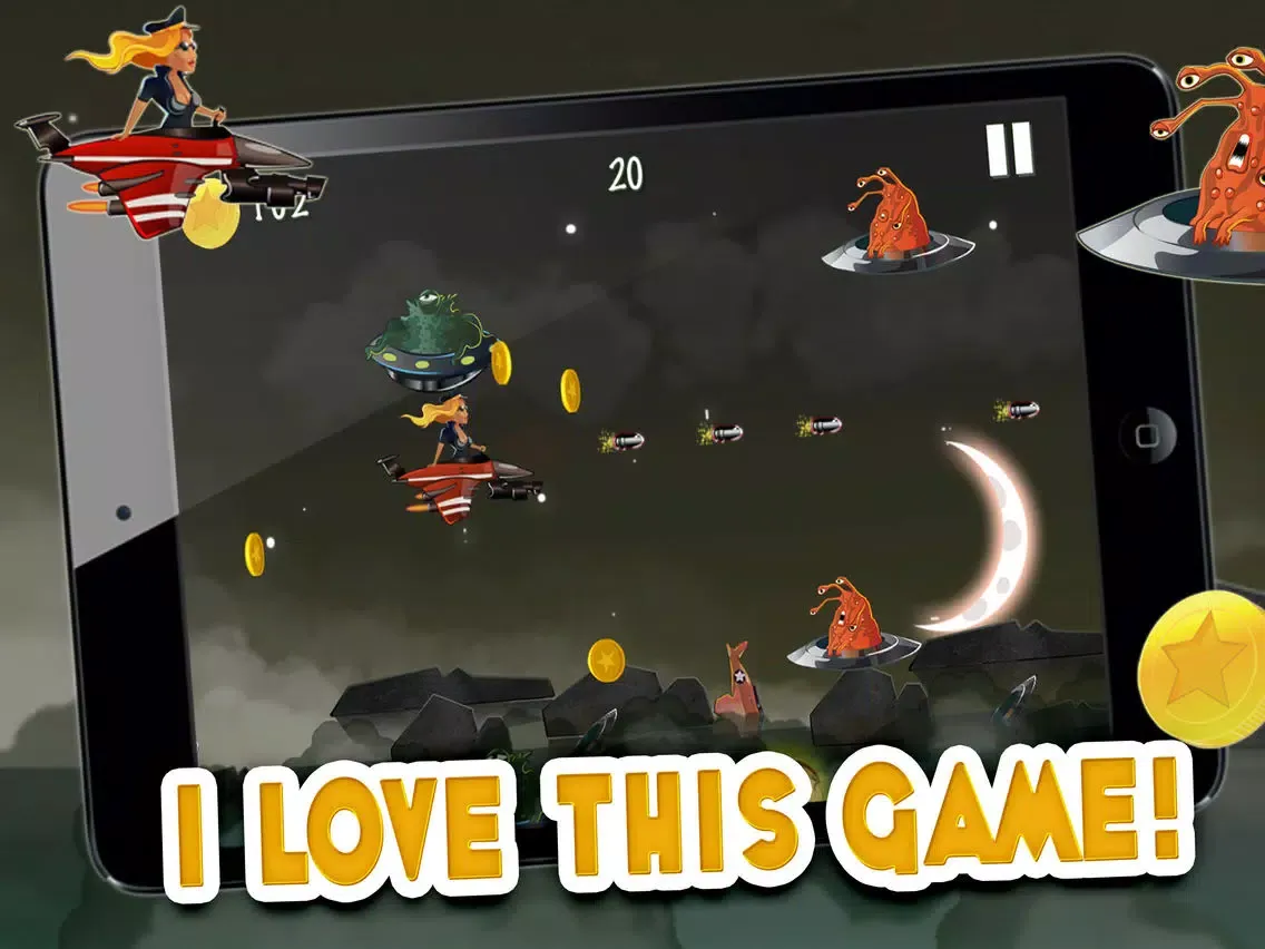Capturas de tela do Jet Fighter Sky Chaos : The Legend of Trigger Happy Jack 's Iron Fist Strike on the Alien Invasion – FREE Game iPad 
