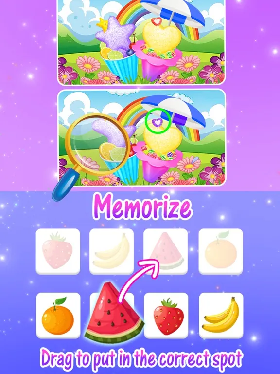 Snow Cone Coloring Match iPad  Screenshots