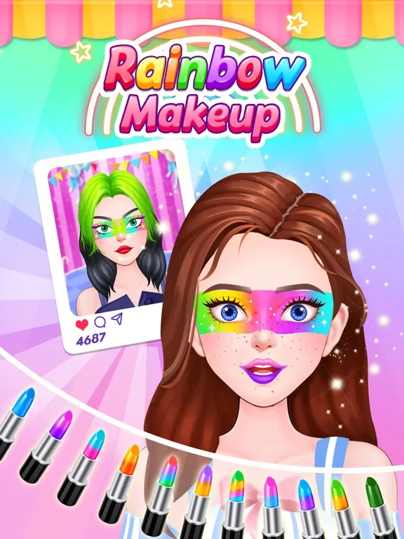 Rainbow Makeup iPad  Screenshots