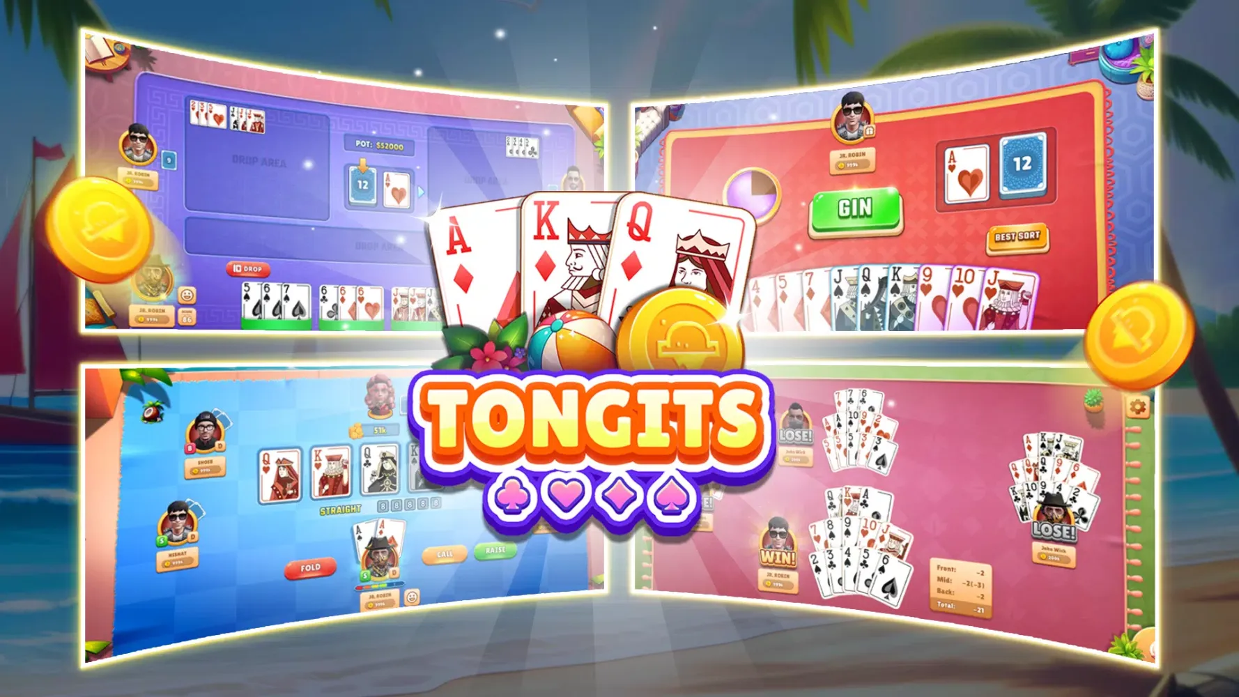 Tongits Club Offline Card Game سکرین شاٹس