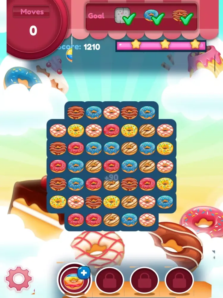 Donuts Puzzle Match 2 iPad  Screenshots