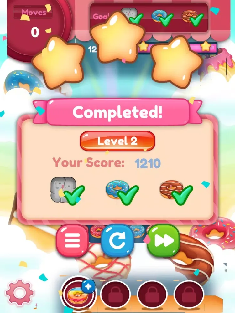 Donuts Puzzle Match 2 iPad  Screenshots
