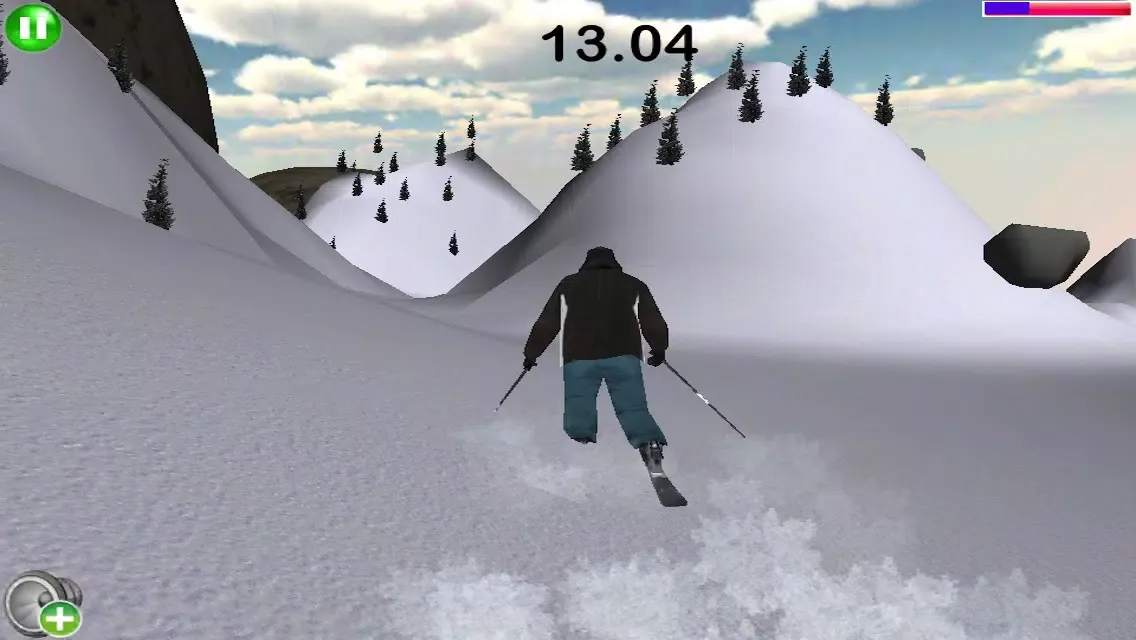ภาพหน้าจอของ Real Skiing Free