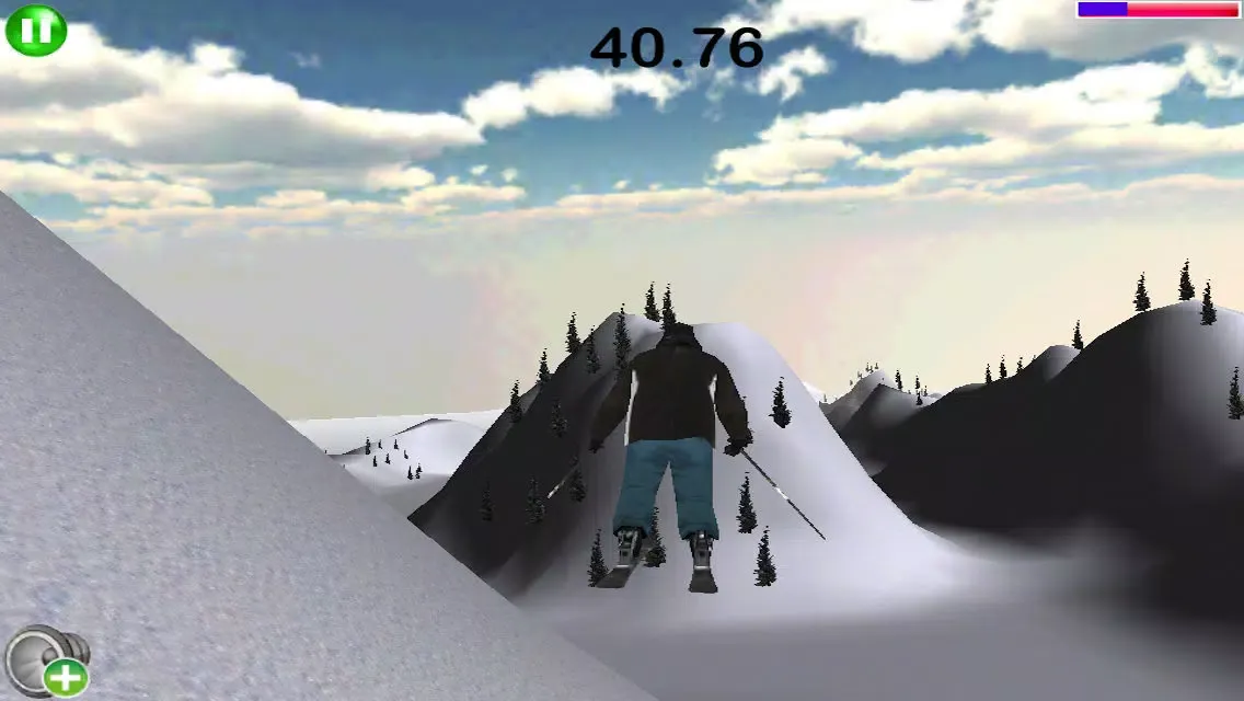 ภาพหน้าจอของ Real Skiing Free