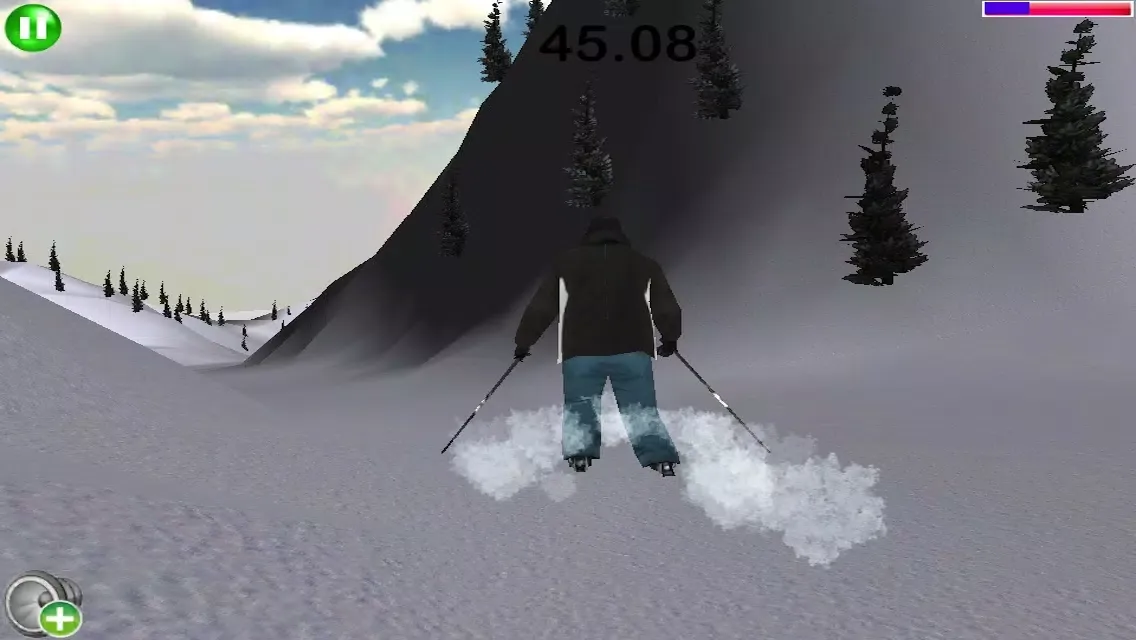 ภาพหน้าจอของ Real Skiing Free