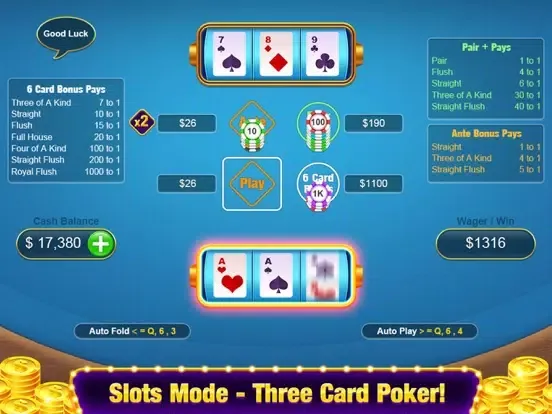 Three Card Poker - Casino Game iPad  স্ক্রিনশট