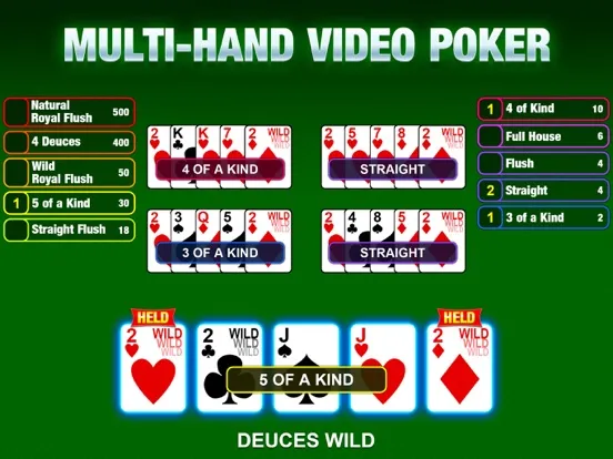 Zrzuty ekranu Video Poker Game: Multi Casino iPad 