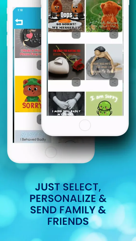 Capturas de tela do Apology Sorry Messages GIFs