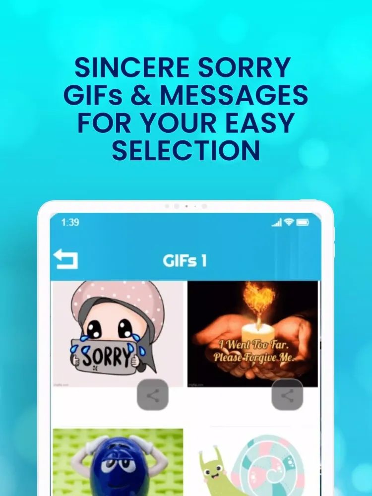 Capturas de tela do Apology Sorry Messages GIFs