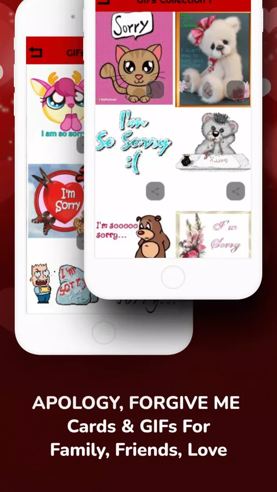Captures d'écran de Apology I Am Sorry Cards GIFs