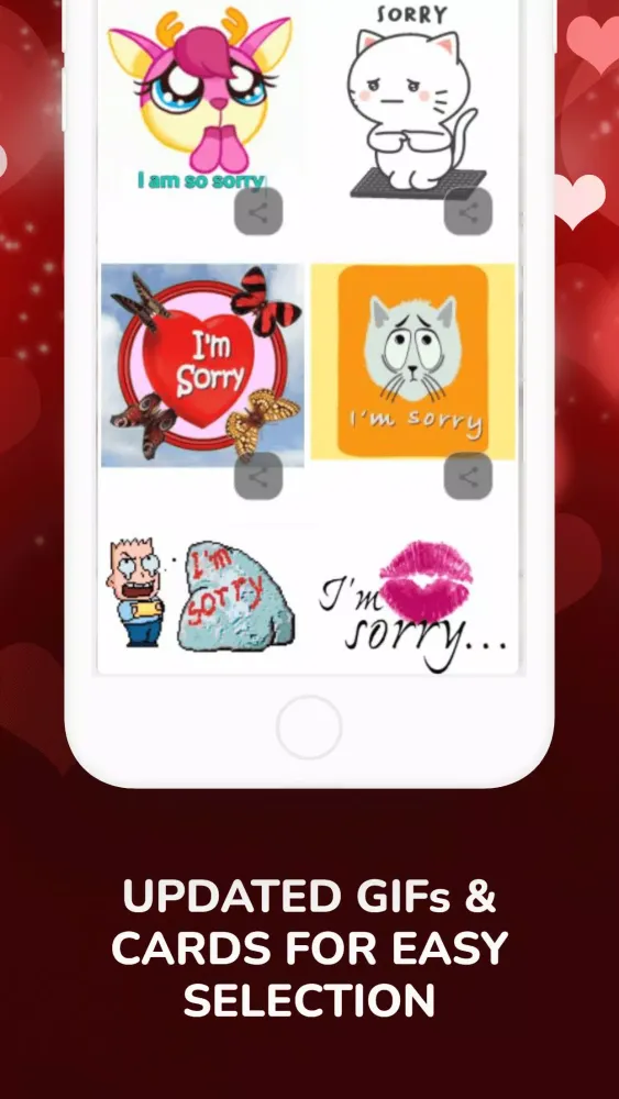 Captures d'écran de Apology I Am Sorry Cards GIFs