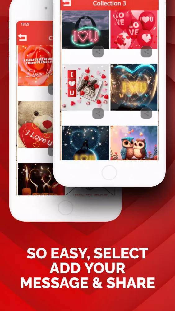 Capturas de pantalla de Hearts Love Images GIF