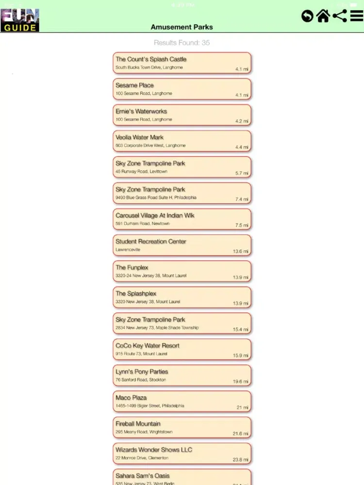 FunGuide.com iPad  Ekran Görüntüleri
