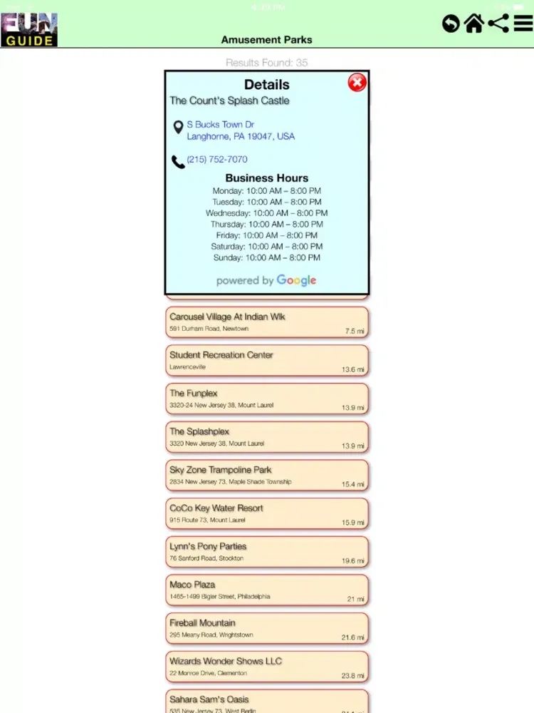 FunGuide.com iPad  Ekran Görüntüleri