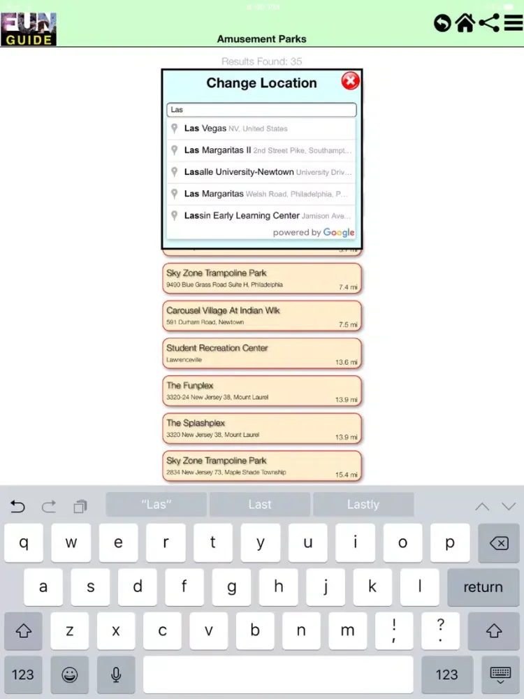 FunGuide.com iPad  Ekran Görüntüleri