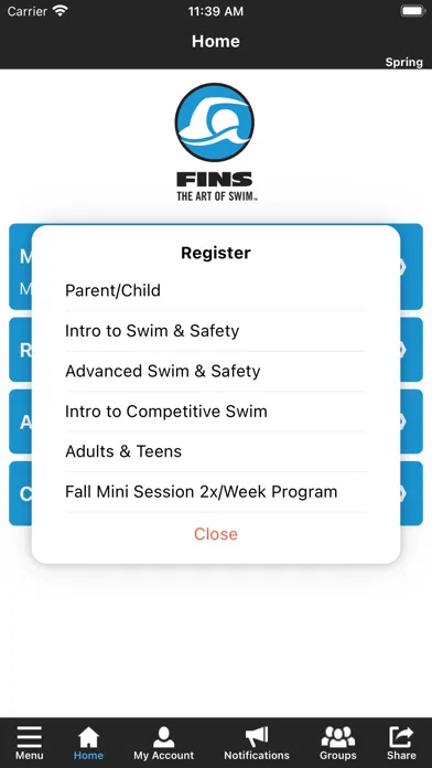 Capturas de pantalla de FINS Swim School