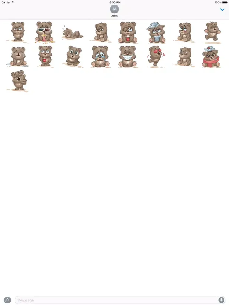 Capturas de tela do Niko the Bear - Stickers iPad 