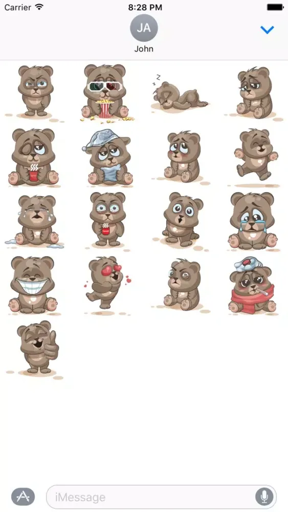 Capturas de tela do Niko the Bear - Stickers