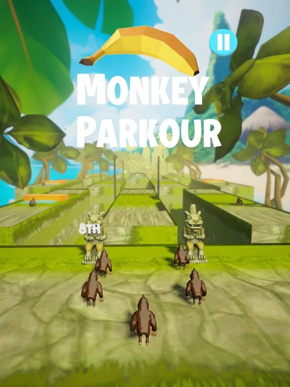 Monkey Parkour Climb Run iPad  स्क्रीनशॉट