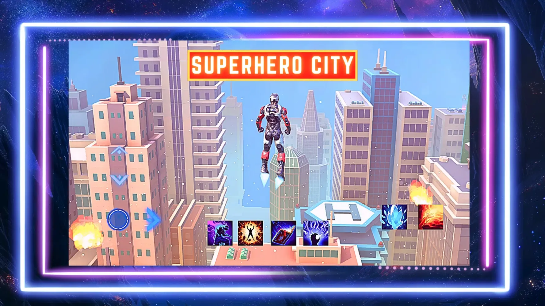 Tangkapan layar Super hero Flying iron jet man