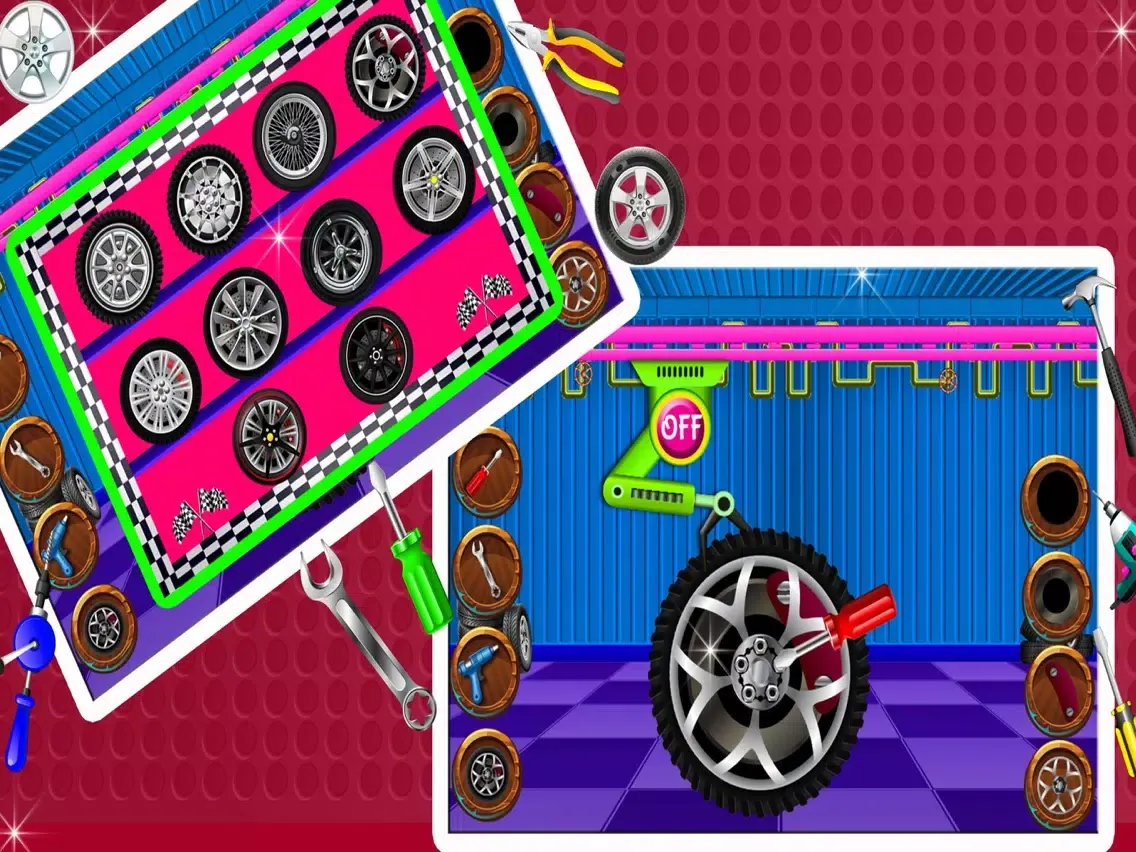 Capturas de tela do Sports Car Factory Repair Shop iPad 