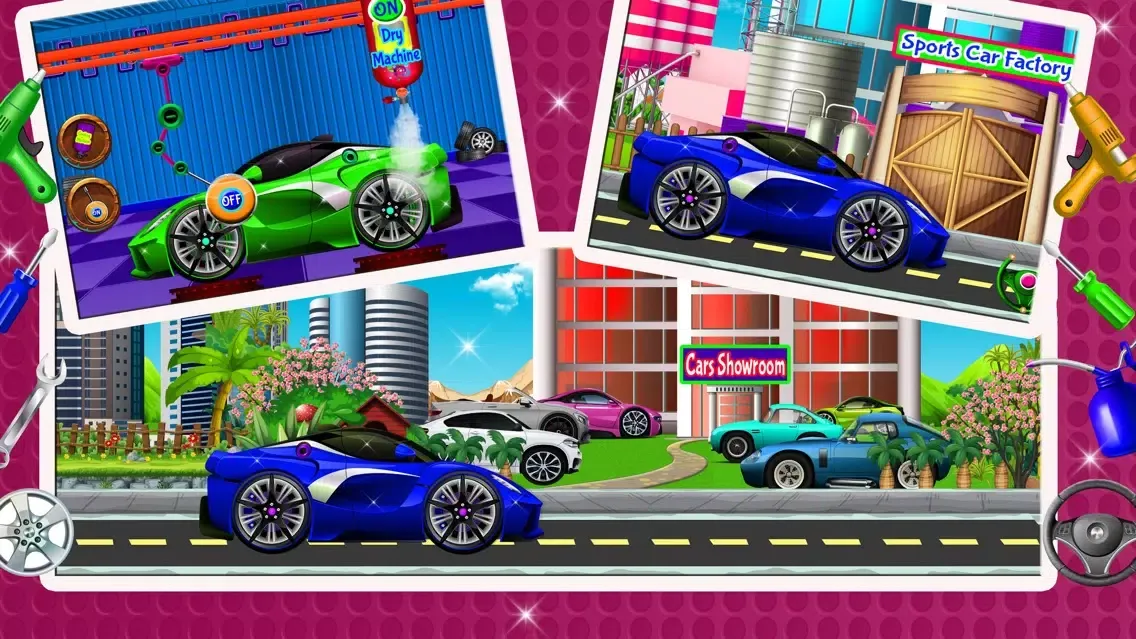 Capturas de tela do Sports Car Factory Repair Shop