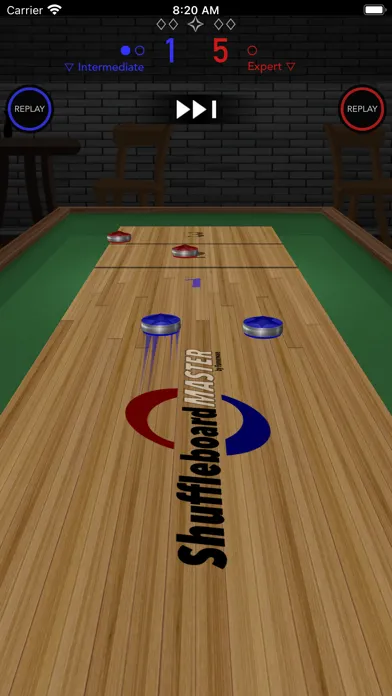Capturas de tela do Shuffleboard Master