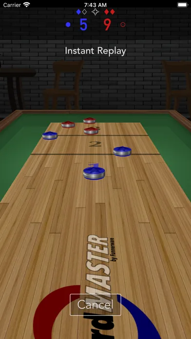 Capturas de tela do Shuffleboard Master