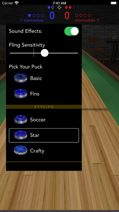 Capturas de tela do Shuffleboard Master