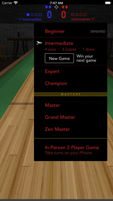 Capturas de tela do Shuffleboard Master