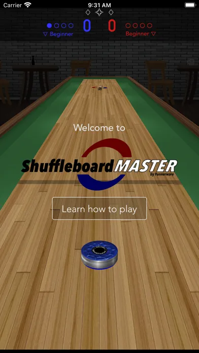 Capturas de tela do Shuffleboard Master