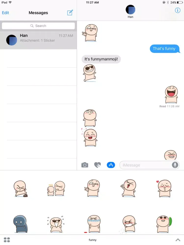 Funnymanmoji iPad  Screenshots