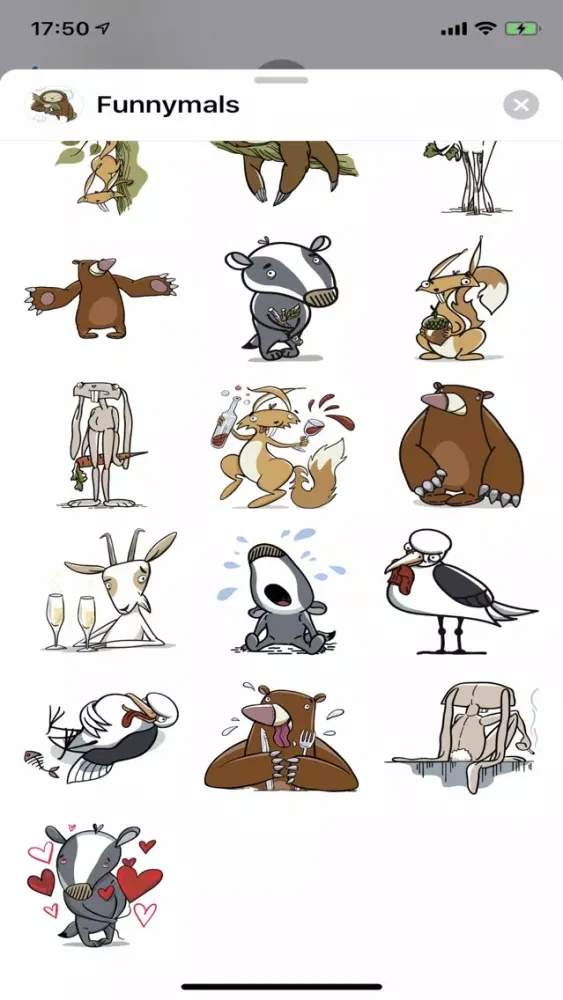 Zrzuty ekranu Funnymals Stickers