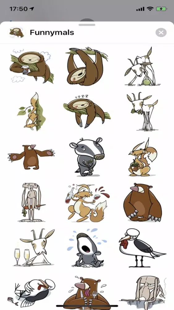Zrzuty ekranu Funnymals Stickers