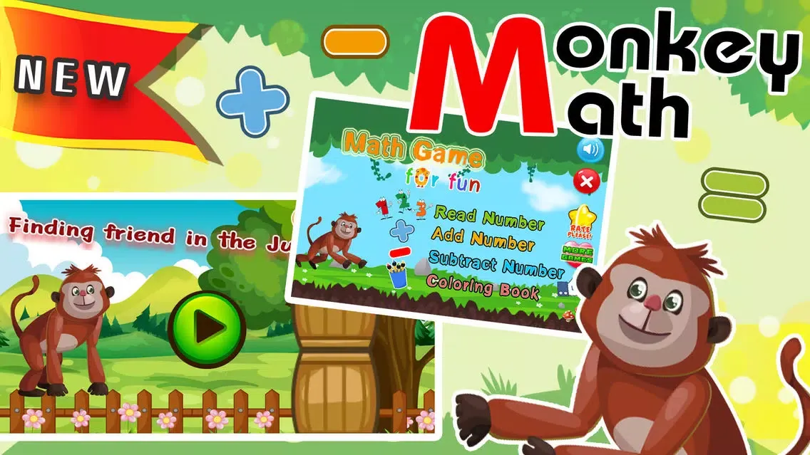 Ảnh chụp màn hình của Monkey Run Mathmatics Puzzles