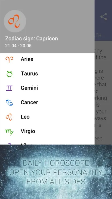 Captures d'écran de Horoscope. Daily Horoscope