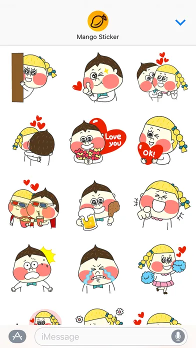 ภาพหน้าจอของ Chestnut Couple - Mango Sticker
