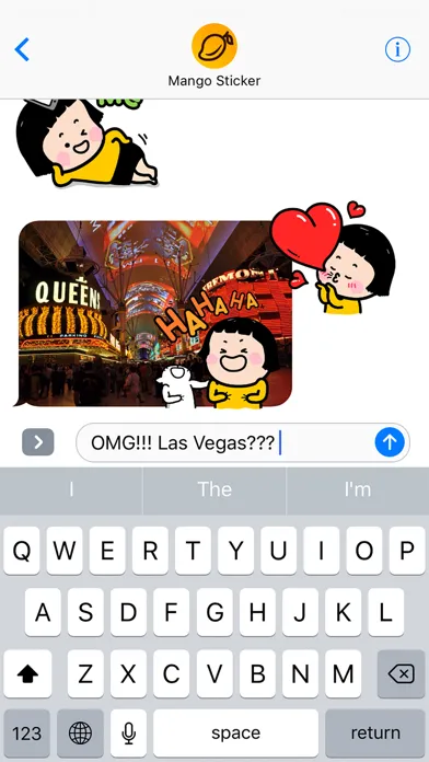 Tangkapan layar Mobile Girl, MiM - Mango Sticker