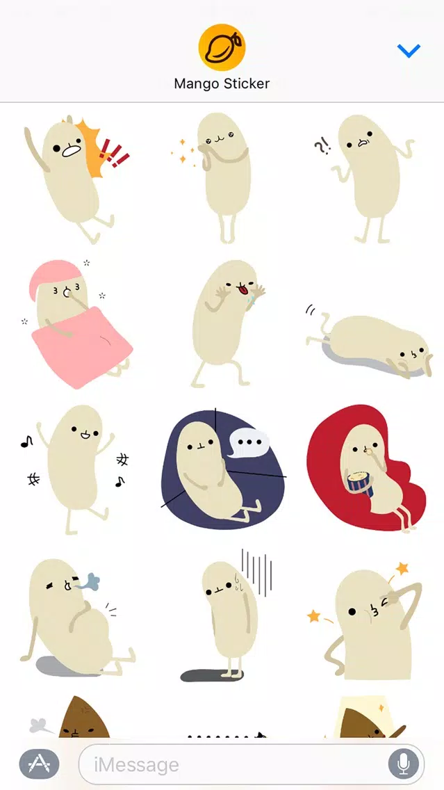 Hello Nuts - Mango Sticker スクリーンショット