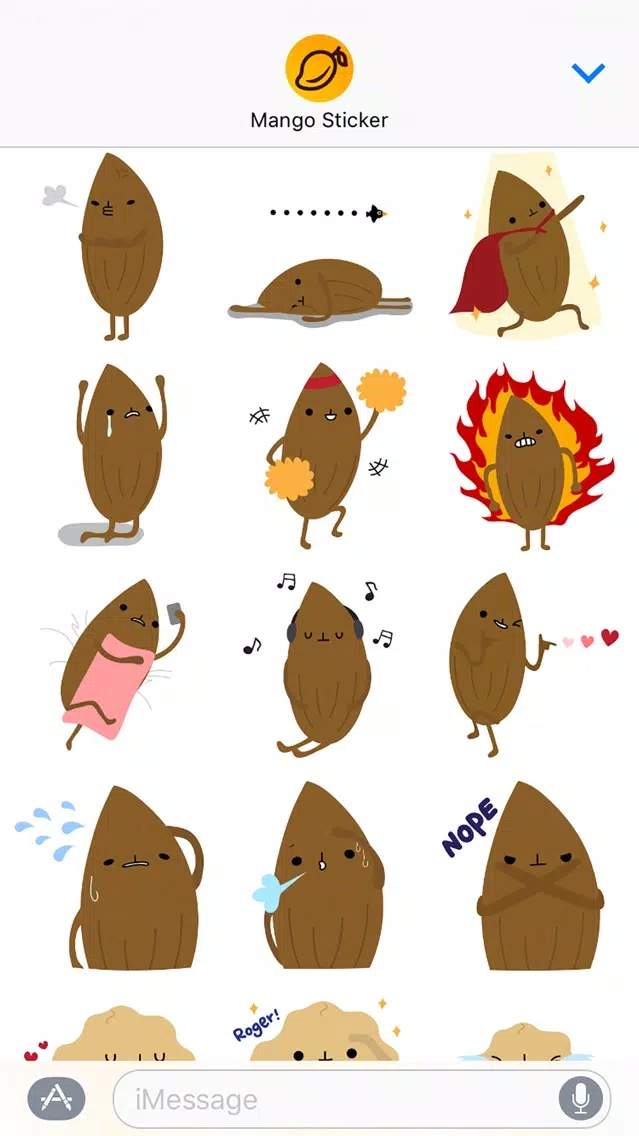 Hello Nuts - Mango Sticker スクリーンショット