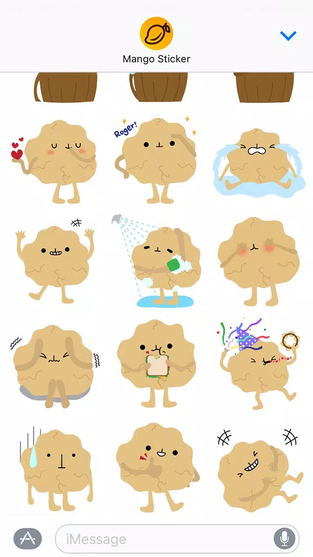 Hello Nuts - Mango Sticker スクリーンショット
