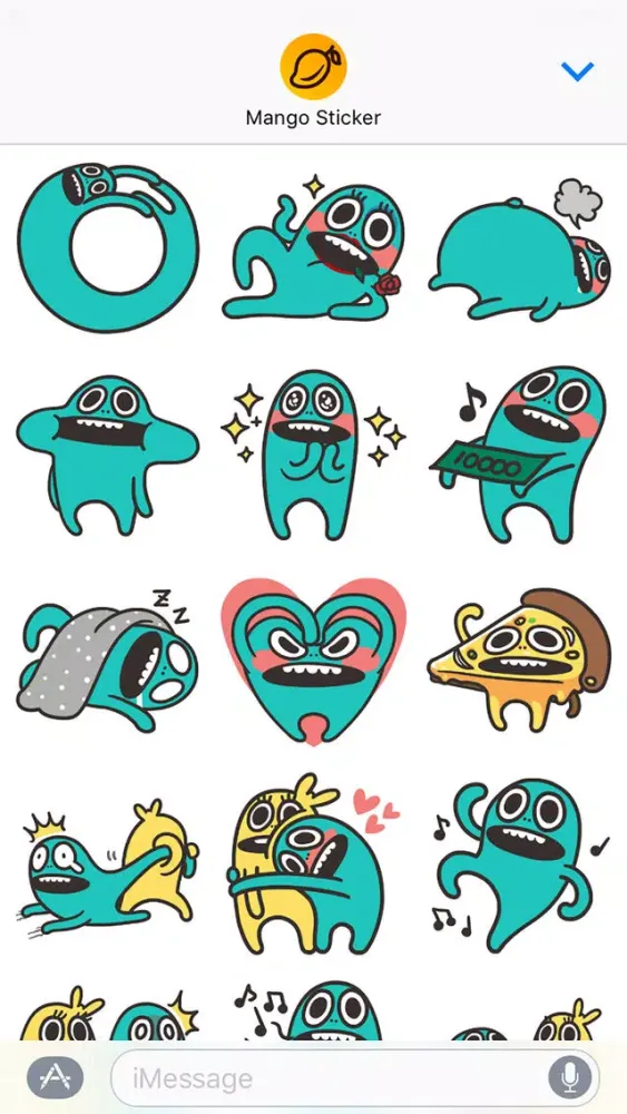 Silly Days with Wooeng - Mango Sticker স্ক্রিনশট
