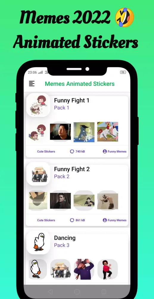 Capturas de pantalla de Memes Animated Stickers 2022