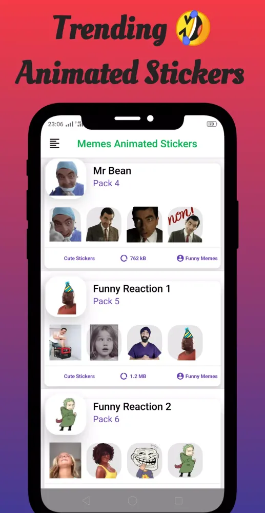 Capturas de pantalla de Memes Animated Stickers 2022