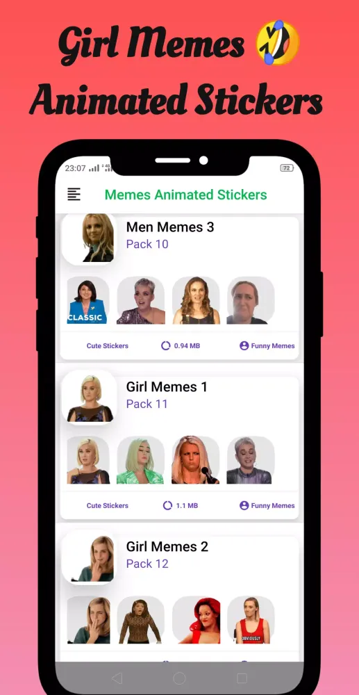 Capturas de pantalla de Memes Animated Stickers 2022